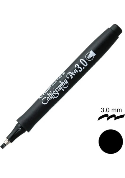 Artline Supreme Kaligrafi Kalemi 1.0 mm 2.0 mm 3.0 mm Siyah 6'lı Set