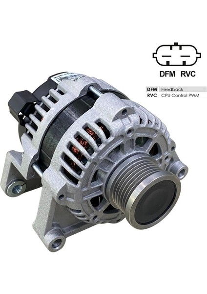 12V Alternatör Dinamo Delco Tipi 100 A (Soketli 2 Fiş) (Dfm Rcv) Chevrolet-Opel Astra J/ınsıgnıa-Vw