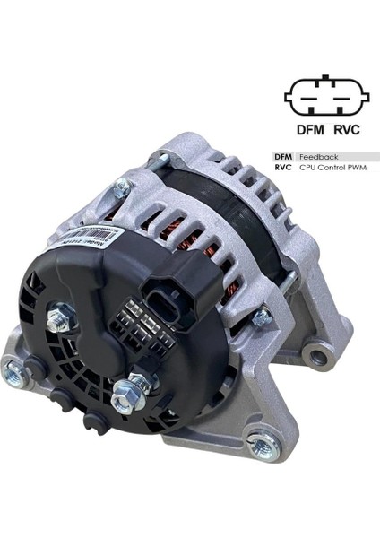 12V Alternatör Dinamo Delco Tipi 100 A (Soketli 2 Fiş) (Dfm Rcv) Chevrolet-Opel Astra J/ınsıgnıa-Vw modelleri