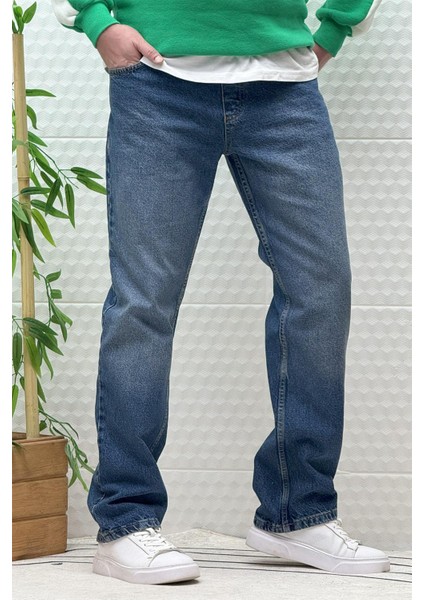 Erkek Beli Lastikli Rahat Kullanım Baggy Kot Pantolon indirimleri