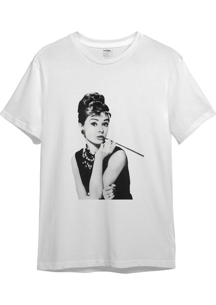 Audrey Hepburn Tişört - Beyaz