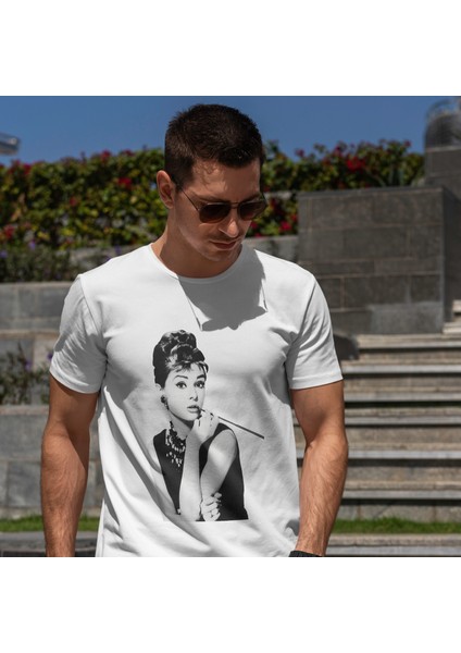 Audrey Hepburn Tişört - Beyaz fiyatları