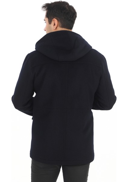4761 Erkek Lacivert Kapüşonlu Kaban indirimleri