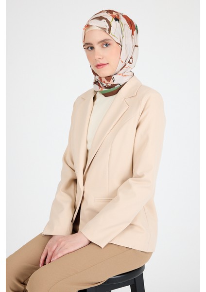 Kahve Çiçek Desenli Eşarp 5693 modelleri