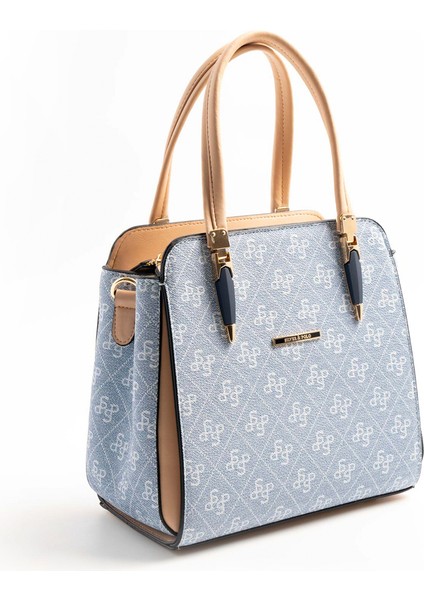 Kadın Omuz Çantası 1136-46543 Sılver Polo Bayan Çantası M178 Mavi-Mat Ten fiyatları