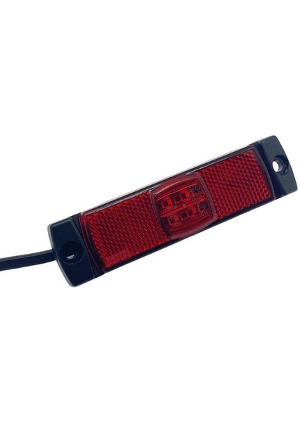 Frıstom 12V-24V Yan Ikaz Lambası (Side Marker) Ledli Kırmızı Krone Tip Dorse (130*32 Mm) E9