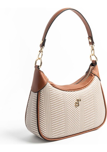 Kadın Omuz Çantası 1180-46424 Sılver Polo Bayan Çantası M132 Bej-Mat Taba fiyatları