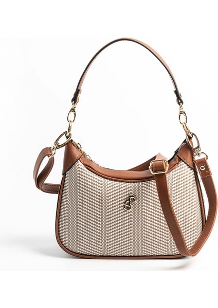 Kadın Omuz Çantası 1180-46424 Sılver Polo Bayan Çantası M132 Bej-Mat Taba indirimleri