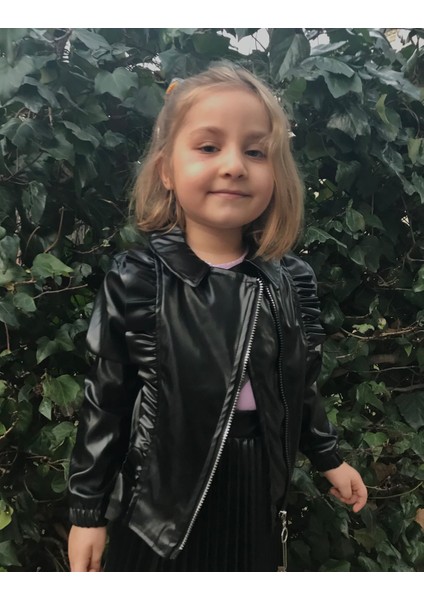 Kız Çocuk Suni Deri Ceket , Kız Çocuk Ceket , Çocuk Siyah Ceket fiyatları