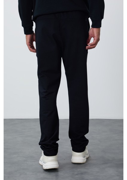 Lacivert Bağcıklı Cepli Standart Kalıp Klasik Paça Erkek Eşofman Alt - 84682 fırsatları