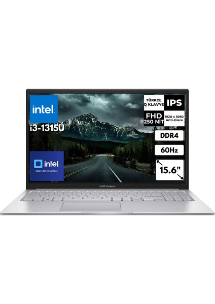 Vivobook 15 I3-1315U 8 GB 4 Tbssd UHD Graphics Fhd 15.6" Windows 11 Pro X1504VA-NJ720AT45