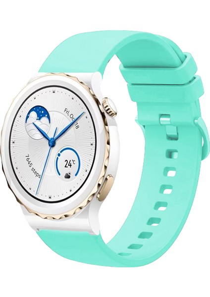 Huawei Watch Gt3 Pro 43MM Seramik ile Uyumlu Kordon Jel Silikon Tokalı Kayış