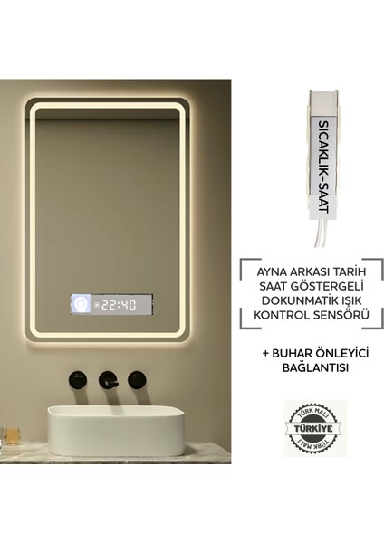 Ayna Arkası Tarıh Saat Göstergelı Dokunmatık Isık Kontrol Sensörü fırsatları