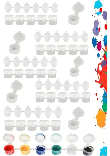 6 Lı 3ml Boş Boya Kutusu 5 Takım 3ml/0.1oz Kapasite, Sınıf, Okul, Sanat