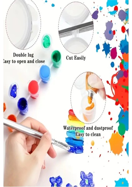6 Lı 3ml Boş Boya Kutusu 5 Takım 3ml/0.1oz Kapasite, Sınıf, Okul, Sanat