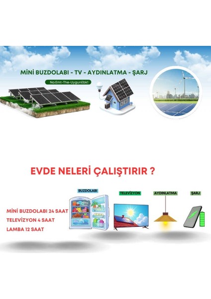 Karavanlar Için Mini Buzdolabı, LED Tv, Aydınlatma Çalıştıran Güneş Enerji Sistemi fiyatları