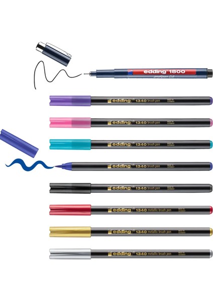 Eskiz Defteri Edding Happy Lettering Set 9er Set + Renk Karıştırıcı, Çeşitli Stifte fırsatları