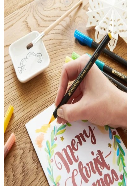 Eskiz Defteri Edding Happy Lettering Set 9er Set + Renk Karıştırıcı, Çeşitli Stifte