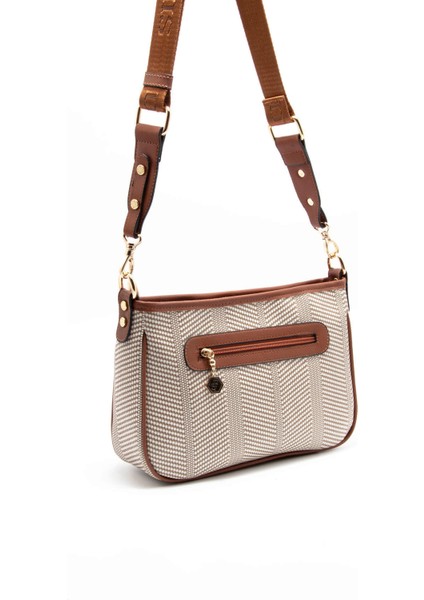 Kadın Çapraz Çanta 1160-45499 Sılver Polo Çapraz Bayan Çantası M132 Bej-Mat Taba fırsatları