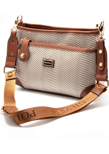 Kadın Çapraz Çanta 1160-45499 Sılver Polo Çapraz Bayan Çantası M132 Bej-Mat Taba indirimleri