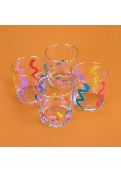 Functional Basic 4'lü Su Bardağı Seti - Renkli - 380 ml fırsatları