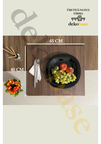 Ceviz (4 Adet) Çok Amaçlı Koltuk Kenar Sehpası, Supla, Yemek Servis Altlığı fiyatları