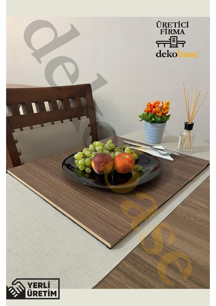Ceviz (4 Adet) Çok Amaçlı Koltuk Kenar Sehpası, Supla, Yemek Servis Altlığı modelleri