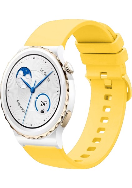 Huawei Watch Gt3 Pro 43MM Seramik ile Uyumlu Kordon Jel Silikon Tokalı Kayış