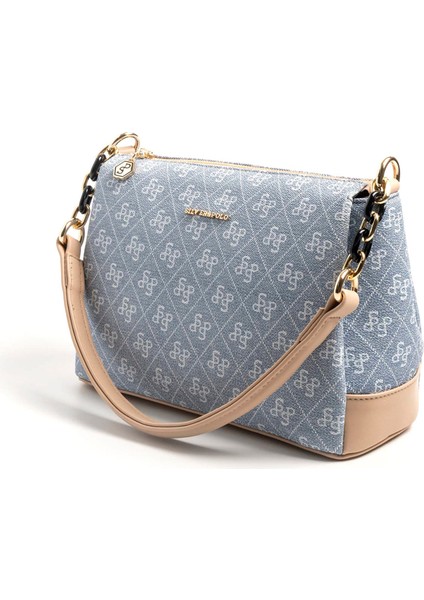 Kadın Çapraz Çanta 910-46378 Sılver Polo Çapraz Bayan Çantası M178 Mavi-Mat Ten indirimleri