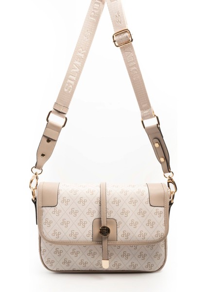 Kadın Çapraz Çanta 1182-46516 Sılver Polo Çapraz Bayan Çantası M178 Bej-Mat Kum