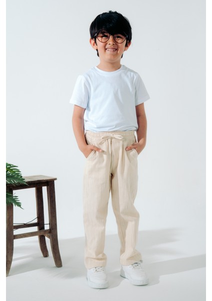 Erkek Çocuk Pamuklu Bej Spor Takım Elbise 3' Lü Set fiyatları