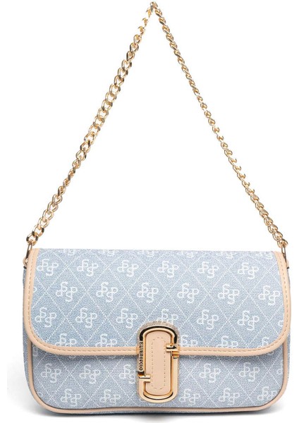 Kadın Çapraz Çanta 1171-46327 Sılver Polo Çapraz Bayan Çantası M178 Mavi-Mat Ten