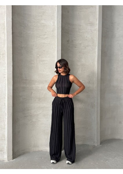 Premium Kalite Pantolon Crop Takım
