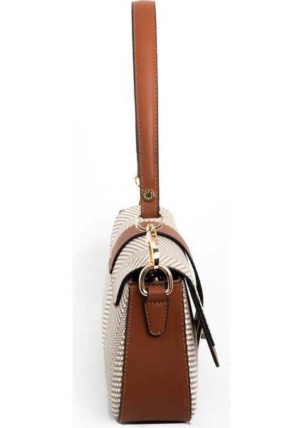 Kadın Çapraz Çanta 1177-46293 Sılver Polo Çapraz Bayan Çantası M132 Bej-Mat Taba modelleri