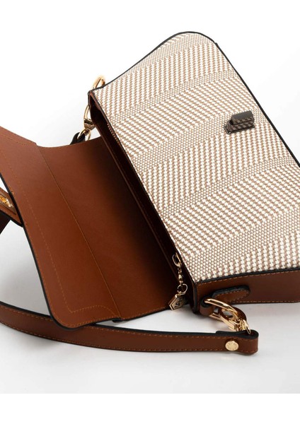 Kadın Çapraz Çanta 1177-46293 Sılver Polo Çapraz Bayan Çantası M132 Bej-Mat Taba indirimleri
