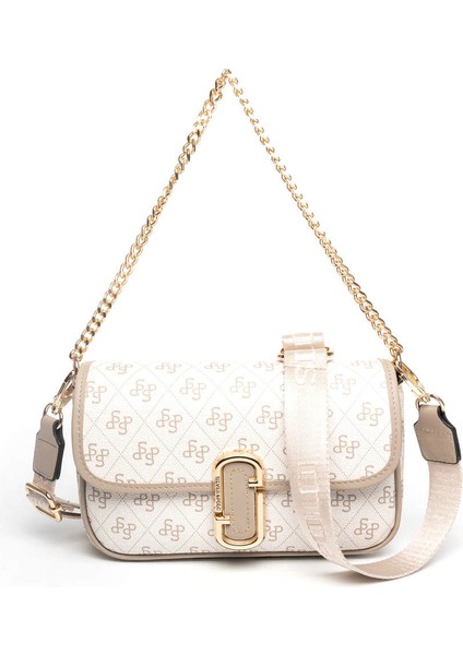 Kadın Çapraz Çanta 1171-46419 Sılver Polo Çapraz Bayan Çantası M178 Bej-Mat Kum