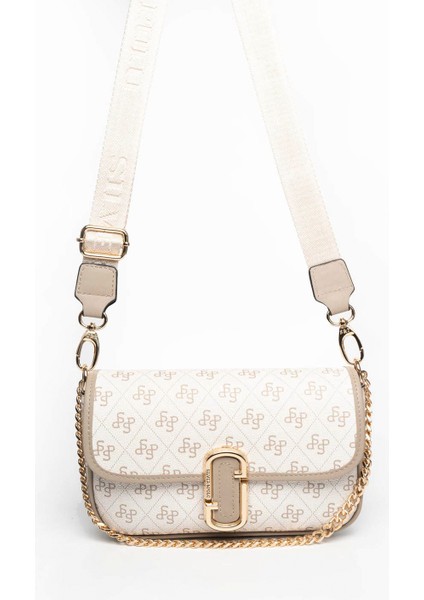 Kadın Çapraz Çanta 1171-46419 Sılver Polo Çapraz Bayan Çantası M178 Bej-Mat Kum