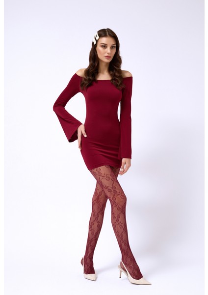 Volan Detay Straplez Mini Bordo Elbise fiyatları