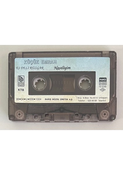 Küçük Emrah Es Deli Rüzgar Neşeliyim Kaset (Kartonet Yoktur Sadece Kasettir Dönem Kağıt Baskı Kaset)