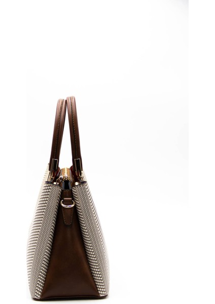 Kadın Omuz Çantası 1098-42308 Silver Polo Bayan Çantası M132 Bej-Mat Taba modelleri