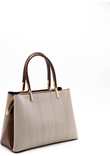 Kadın Omuz Çantası 1098-42308 Silver Polo Bayan Çantası M132 Bej-Mat Taba fırsatları