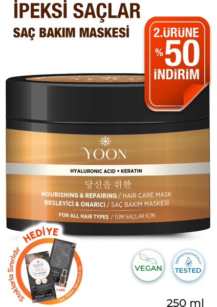 Saç Bakım Maskesi, 360° Yoğun Onarıcı Keratin ve Hyaluronic Asit İçeren Besleyici Saç Maskesi