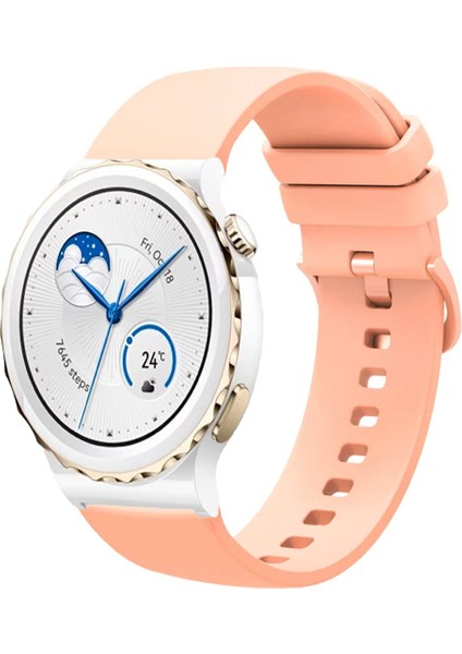 Huawei Watch Gt3 Pro 43MM Seramik ile Uyumlu Kordon Jel Silikon Tokalı Kayış