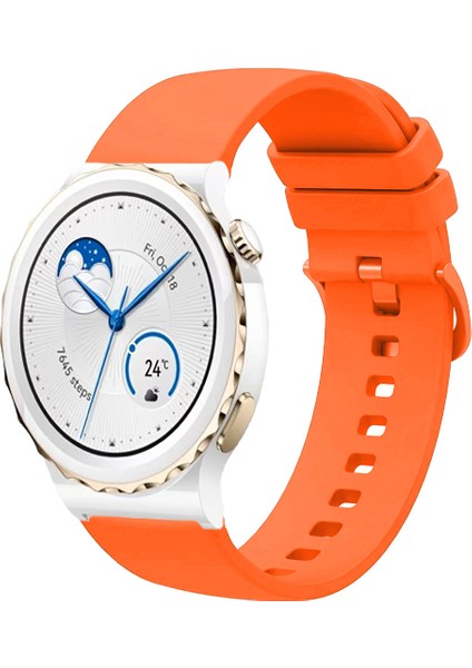 Huawei Watch Gt3 Pro 43MM Seramik ile Uyumlu Kordon Jel Silikon Tokalı Kayış