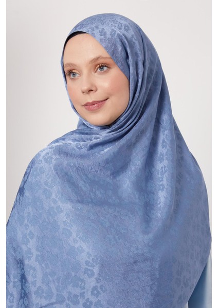 İndigo Leopar Desen İtalyan Jakar Şal fiyatları