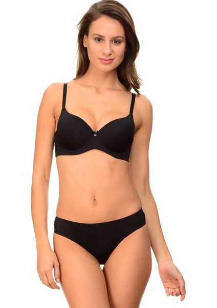 3005 BAYAN ESSENTİAL DOLGUSUZ SOFT KAP SİYAH SÜTYEN