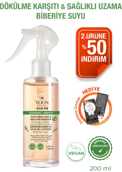 Saç Sağlıklı Hızlı Saç Uzamasına Yardımcı 7 Aktifli Biberiyeli Saç Bakım Suyu 200ml