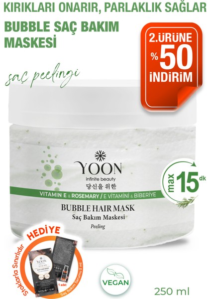 Biberiye Saç Maskesi, E vitamini & Peeling Etkisi, Güçlendirme ve Kırık Onarmaya Yardımcı 250ml