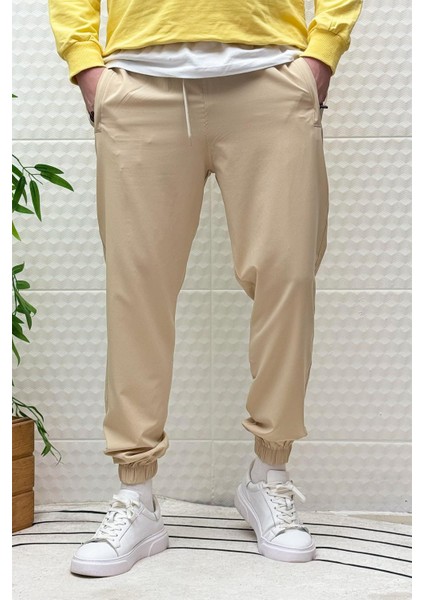 Erkek Full Likralı Paça Lastikli Jogger Pantolon