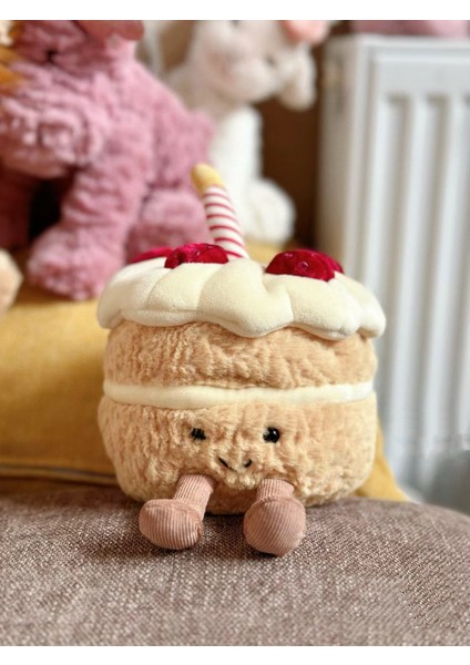 20CM Doğum Günü Pastası Peluş Oyuncak Bebek Bebek Yastık Hediye Doğum Günü Şarkısı Söyleyebilir (Yurt Dışından)